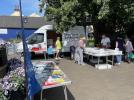 Saturday Morning Book Selling in Place Villerest, Storrington